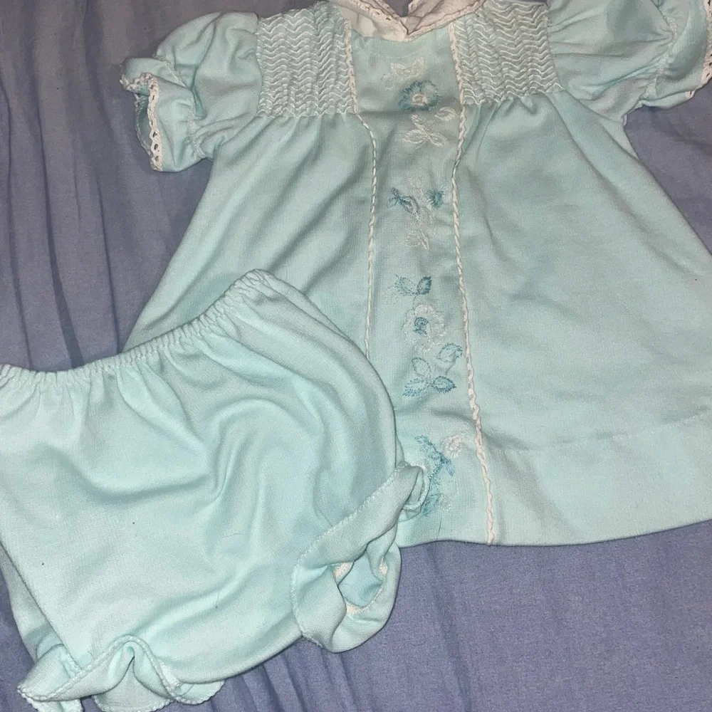 Carter's vintage‎ Mint Baby Dress with Bloomers